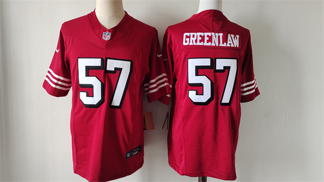 Men's San Francisco 49ers #57 Dre Greenlaw Red Alternate 2024 F.U.S.E. Vapor Untouchable Limited Football Stitched Jersey